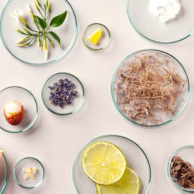 Matières premières utilisées par Essential Parfums au Bijou Parfumé à Grenoble, ingrédients naturels et raffinés pour parfums de niche.